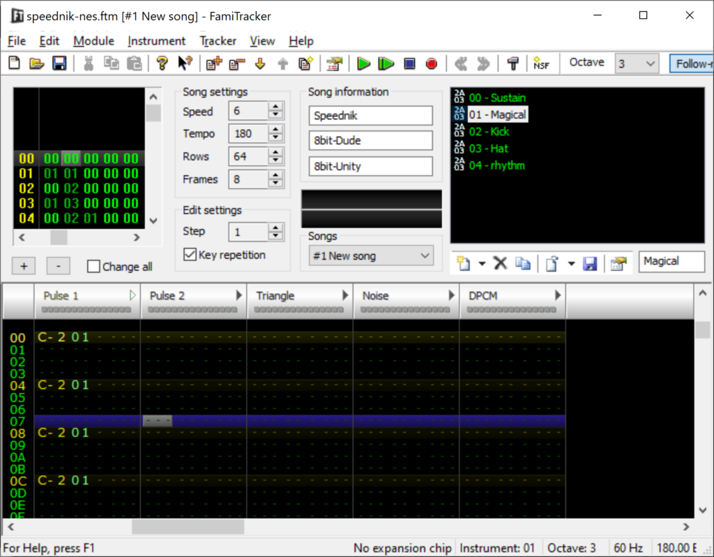 Starpixel Games: Tutorial FamiTracker #1 - Produzindo sons e